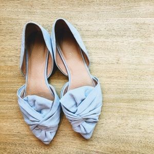 Baby blue flats